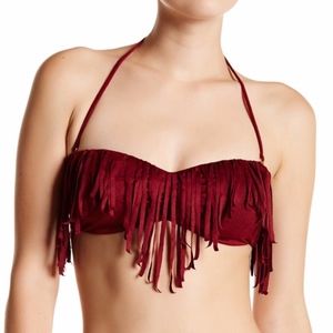 Ale By Alessandra Boho Fringe Holy Cow Bandeau Top